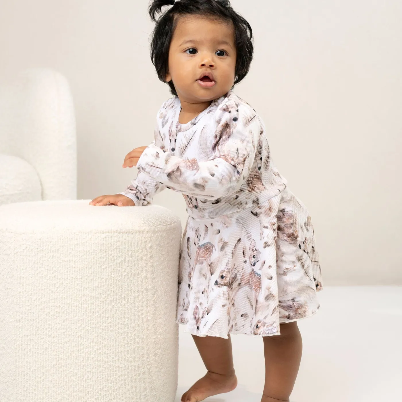 Gugguu Baby Print Rib Dress