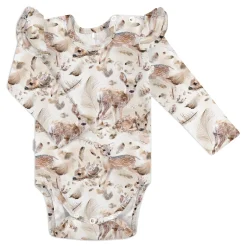 Gugguu Baby Print Rib Florette Bodysuit