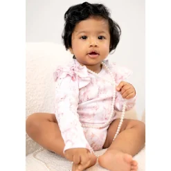 Gugguu Baby Print Rib Florette Bodysuit