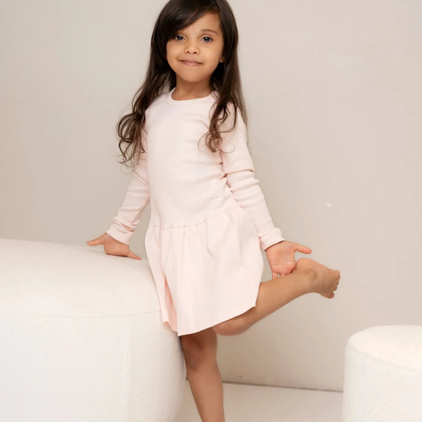 Gugguu Classic Rib Long Sleeve Dress