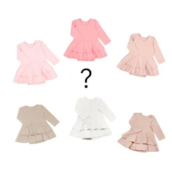 Gugguu OUTLET BABY FRILLA DRESS (Beige, Punertava, Vihertävä, Sinertävä, Valkoinen)