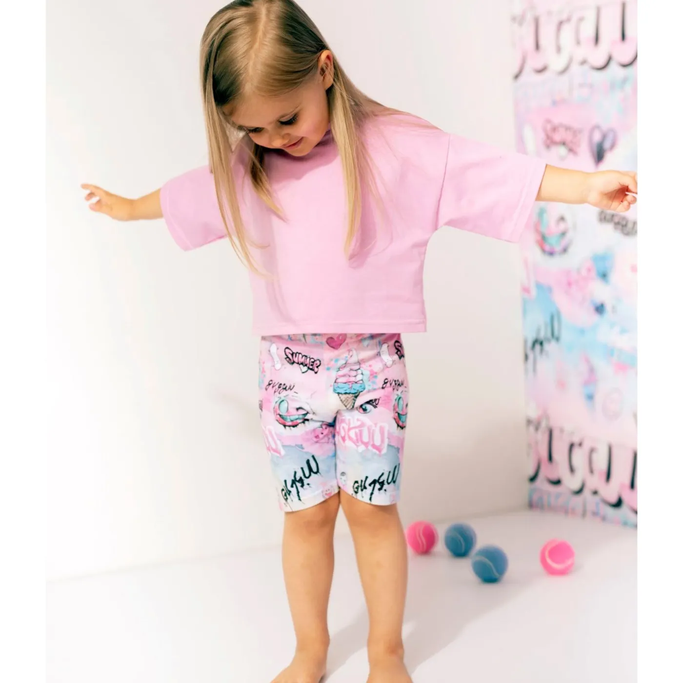 Gugguu Print Biker Shorts
