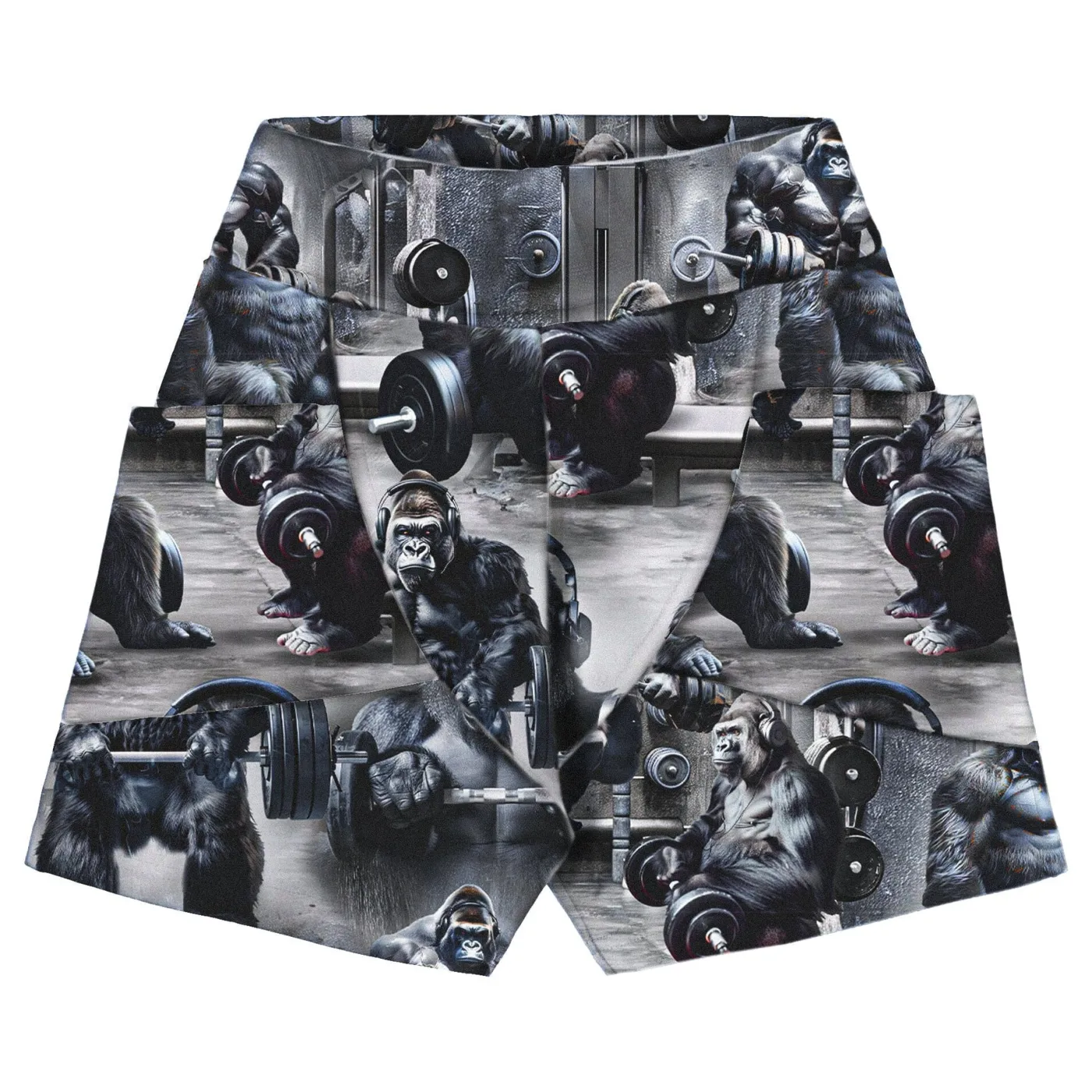 Gugguu Print College Baggy Shorts