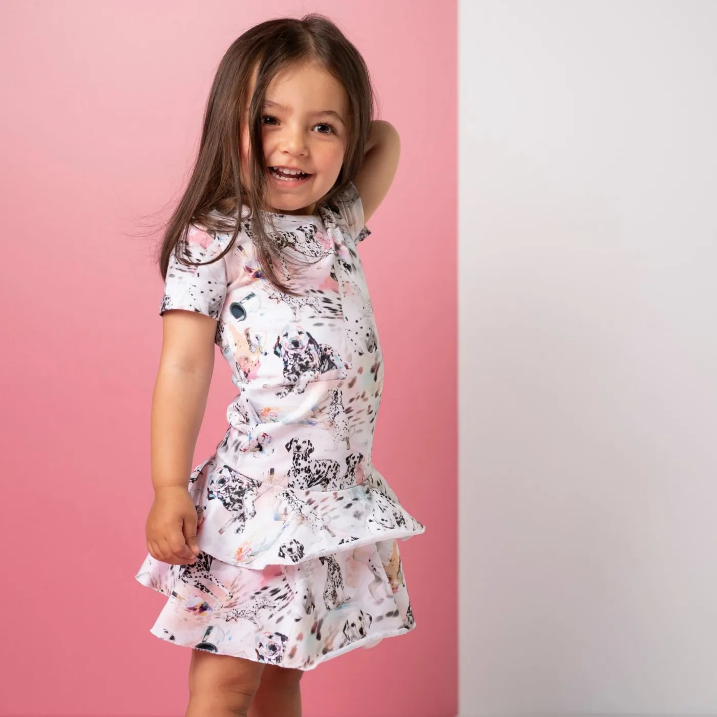 Gugguu Print Frilla T-Shirt Dress