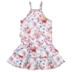 Gugguu Print Spaghetti Frilla Dress