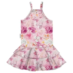 Gugguu Print Spaghetti Frilla Dress